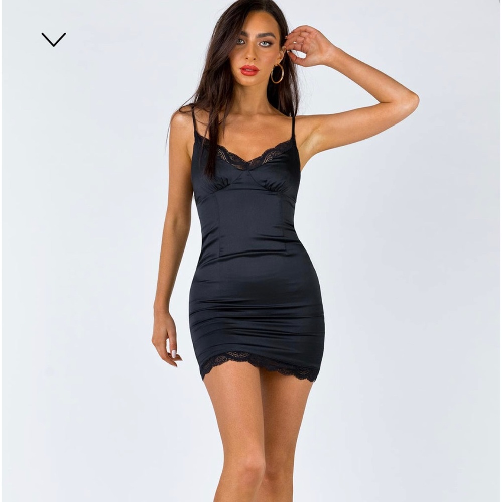 Princess polly Maple mae mini dress black